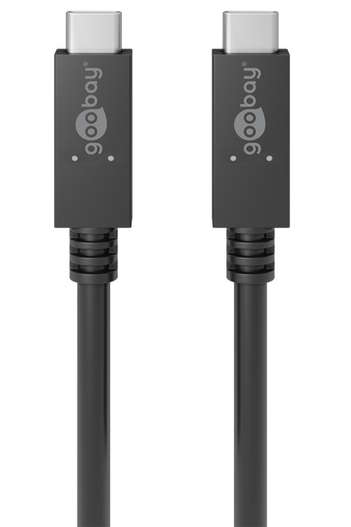 Miniatyrbillede 1 af 4: Wentronic 49254 USB-kabel USB 3.2 Gen 2 (3.1 Gen 2) 1 m USB C 20 Gbit/sek. 100 W Sort