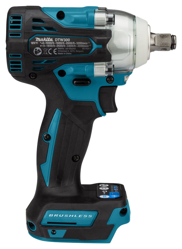 Miniatyrbild 3 av 11: Makita DTW300ZJ Akku-Schlagschrauber 3200 RPM Svart, Blå, Grå