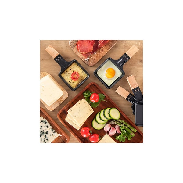 Cecotec Cheese&Grill 8200 Wood Black raclettegrill 8 personer 1200 W Svart, Trä