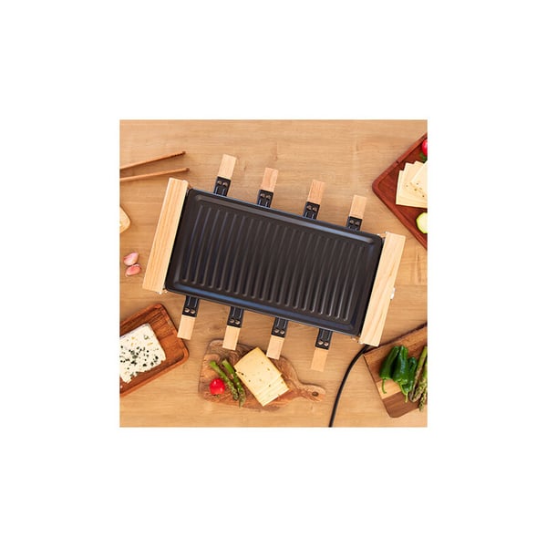 Cecotec Cheese&Grill 8200 Wood Black raclettegrill 8 personer 1200 W Svart, Trä