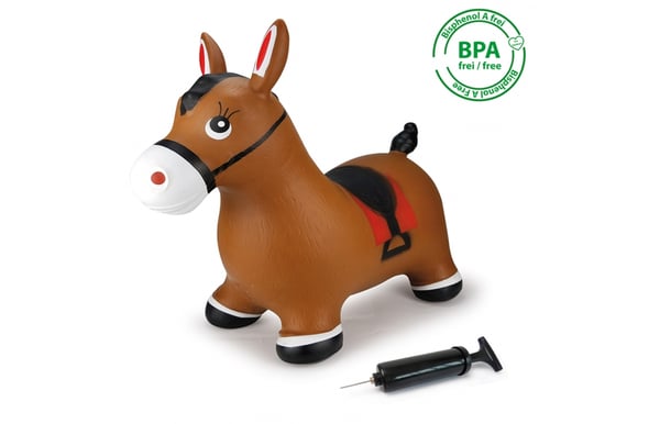 Miniatyrbillede 6 af 6: Jamara Hopping animal horse brown with pump Dyr
