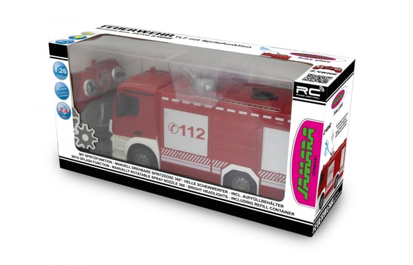 Miniatyrbillede 14 af 16: Jamara Fire fighter TLF Mercedes-Benz Antos Radio-kontrolleret (RC) model Brandbil Elektrisk motor 1:26