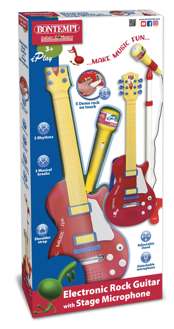 Bontempi Rock Guitar with stand microphone