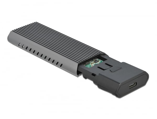 DeLOCK 42638 tallennusaseman kotelo SSD-kotelo Musta, Harmaa M.2