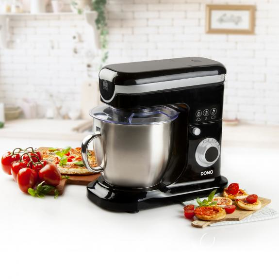 Domo DO1023KR foodprocessor 1200 W 6 L Sort, Rustfrit stål