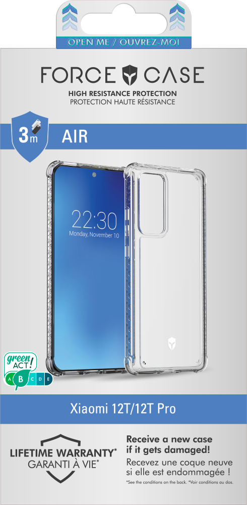 FORCE CASE FCAIRX12TT mobiltelefon etui Transparent