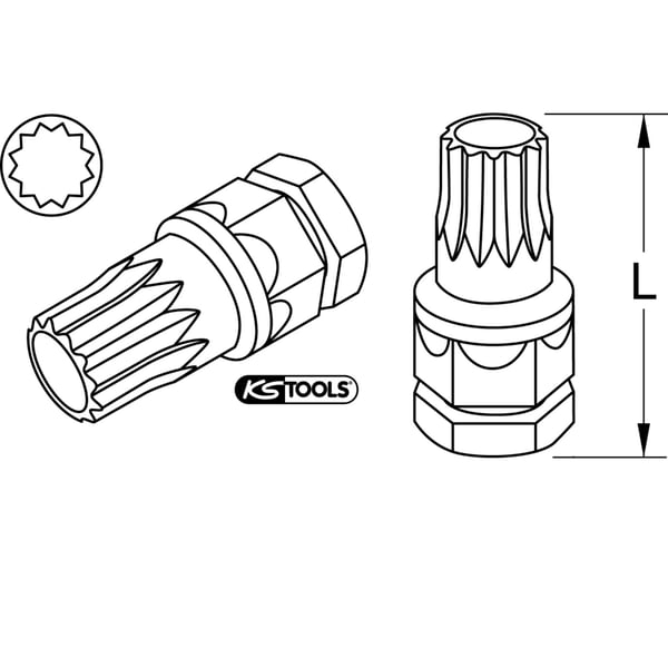 KS Tools 503.8153 skruetrækker bit 1 stk