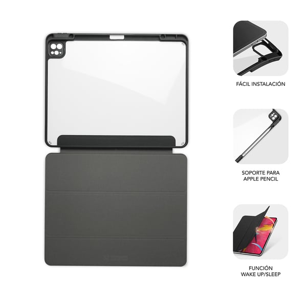 Miniatyrbillede 5 af 7: SUBBLIM SUBCST-5SC400 tablet etui 27,9 cm (11") Folie Sort, Transparent