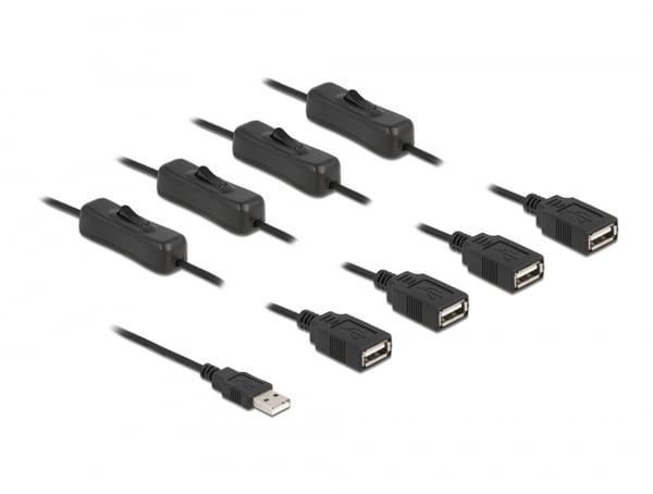 Miniatyrbild 1 av 2: DeLOCK 86805 strömkablar Svart 1 m USB A