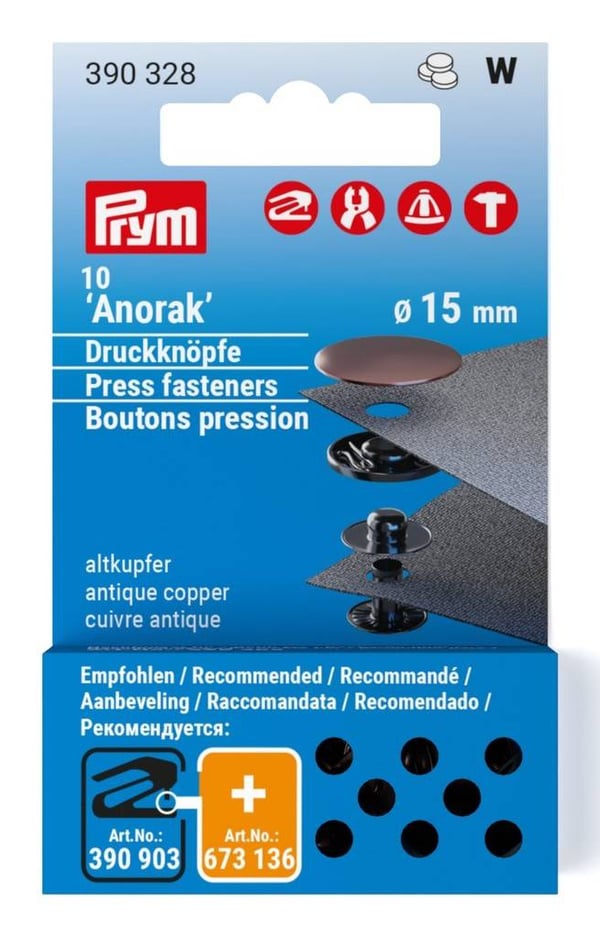 Pikkukuva 3 / 4: Prym 390328 painike kiinnitin