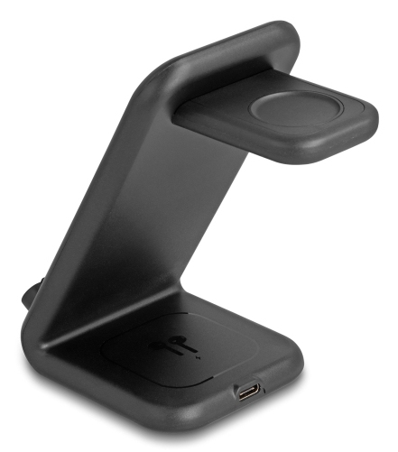 DeLOCK 66941 mobiililaitteen laturi Kuulokkeet, Älypuhelin, Älykello Musta USB Langaton lataaminen Pikalataus Sisätila