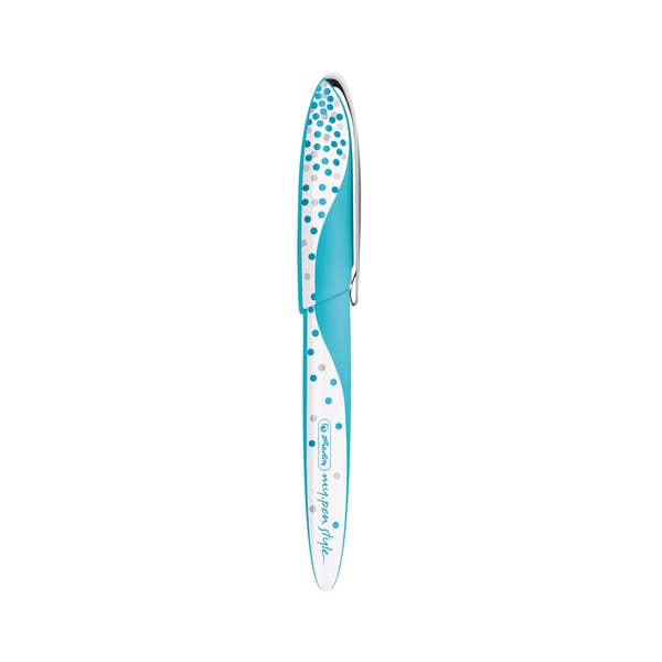 Herlitz my.pen Frozen Glam reservoarpennor Påfyllning med bläckpatronssystem Blå, Vit 1 styck