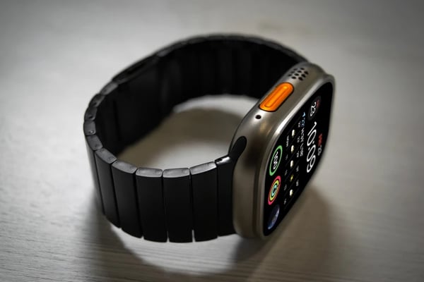 Miniatyrbillede 9 af 11: Mobile Origin AWTB-TITAN-BLK Smart bærbart (wearable) tilbehør Band Sort Titanium