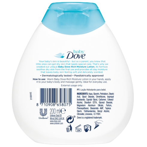 Dove Rich Moisture Vauvan vartalovoide 200 ml