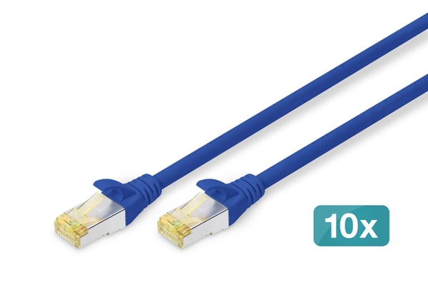 DIGITUS CAT 6A S/FTP Patchkabel, 10-pack