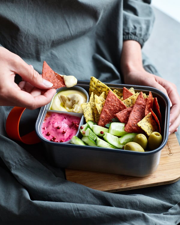 black+blum BAM-SB-L010 enhed til madopbevaring Rektangulær Kasse 1,25 L Oliven, Rustfrit stål 1 stk