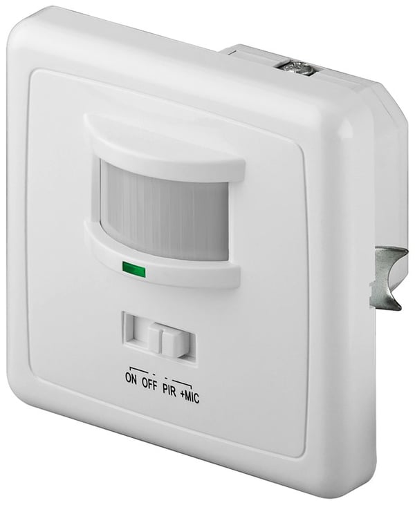 Miniatyrbild 1 av 3: Goobay 95171 rörelsedetektorer Passiv infraröd (PIR) sensor Kabel Vägg Vit