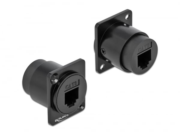 Miniatyrbillede 1 af 2: DeLOCK 86783 kabel kønsskifter RJ-11 Sort