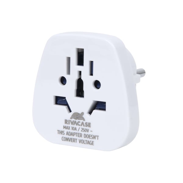 Miniatyrbillede 9 af 9: Rivacase PS4100 W00 strømstik adapter Type C (eurostik) Type G (UK) Hvid