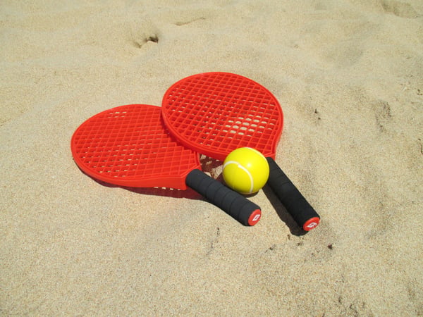 Miniatyrbillede 6 af 8: Schildkröt Funsports 970130 strandtennis ketsjer Plast Sort, Rød 2 stk