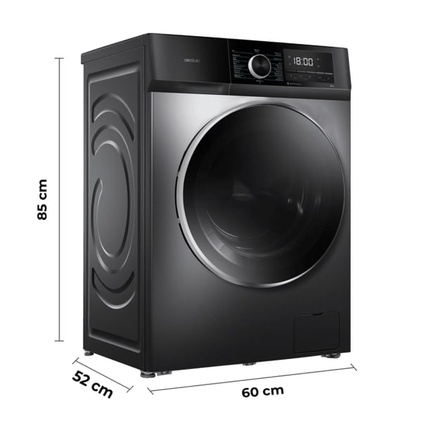 Cecotec Bolero DressCode 8500 Inverter Steel A vaskemaskine Front-læsning 8 kg 1400 rpm Grå
