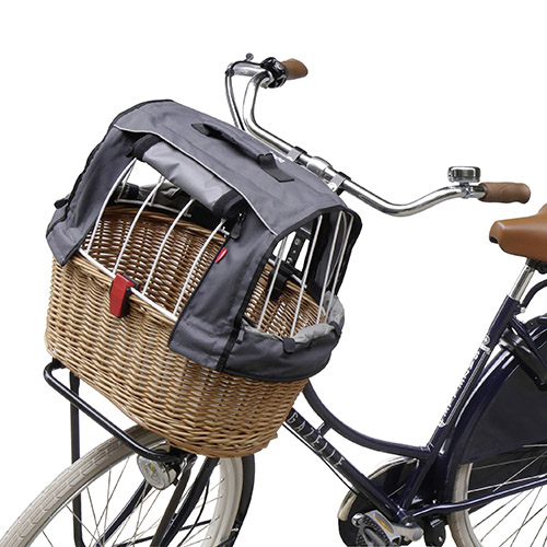 Pikkukuva 4 / 6: KLICKfix Doggy Basket Taka Polkupyöräkori 40 L Valkoinen, Puu