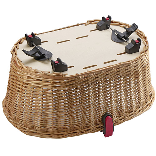Pikkukuva 5 / 6: KLICKfix Doggy Basket Taka Polkupyöräkori 40 L Valkoinen, Puu