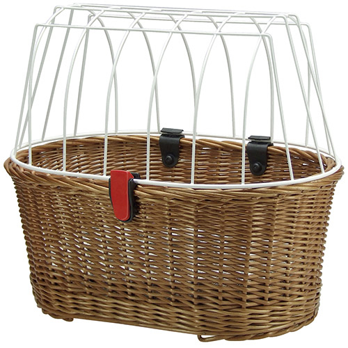 Pikkukuva 1 / 6: KLICKfix Doggy Basket Taka Polkupyöräkori 40 L Valkoinen, Puu