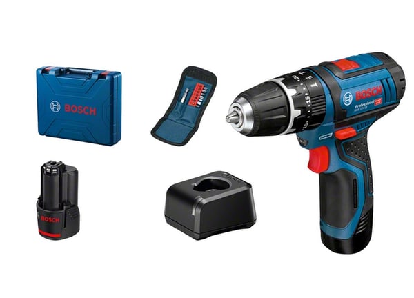 Bosch GSB 12V-15 Professional 1300 rpm Sort, Blå, Sølv