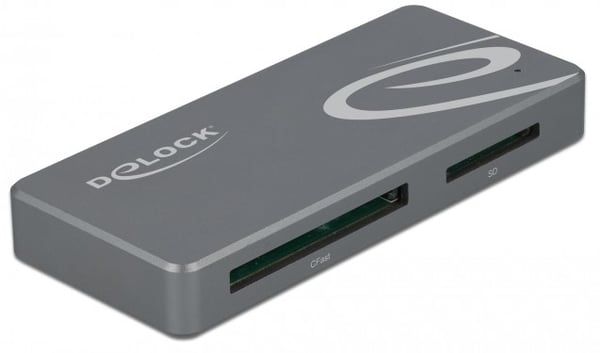 Pikkukuva 1 / 5: DeLOCK 91754 kortinlukija USB 3.2 Gen 1 (3.1 Gen 1) Type-C Harmaa