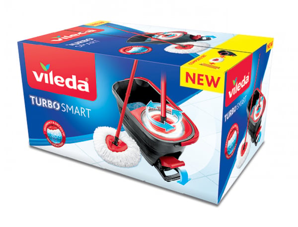 Pikkukuva 2 / 3: Vileda Turbo Smart moppi Mikrokuitu Musta, Punainen