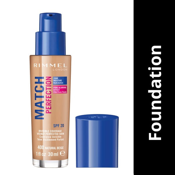 Rimmel Match Perfection 30 ml Pumppupullo Nestemäinen 400 Natural Beige