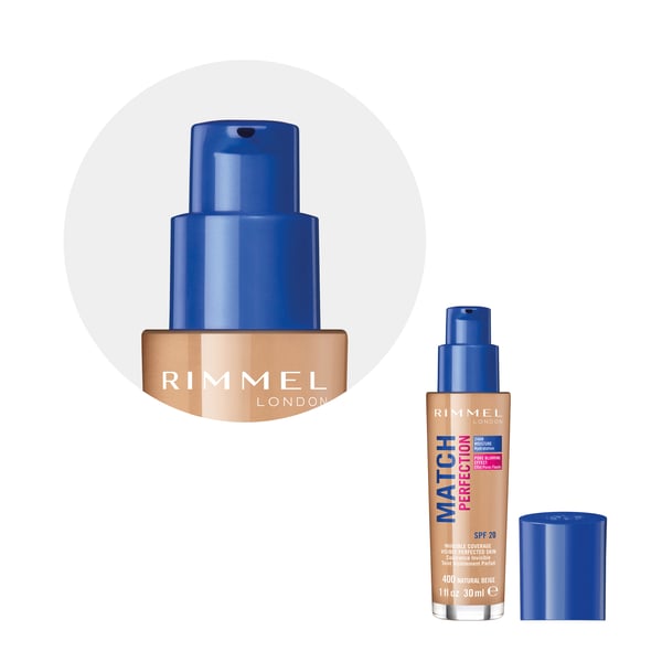 Rimmel Match Perfection 30 ml Pumppupullo Nestemäinen 400 Natural Beige