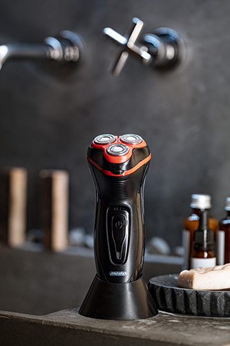 Miniatyrbillede 5 af 10: Mesko Home MS 2926 barbermaskine til ham Rotations shaver Trimmer Sort, Rød
