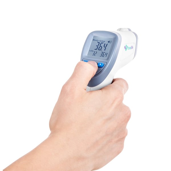 Miniatyrbillede 3 af 3: TrueLife CAREQ7BLU digital kropstermometer Termometer med fjernregistrering Blå, Hvid Universel Knapper