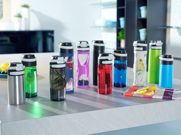 Leifheit 03277 rejsekrus 600 ml Sort, Grøn Rustfrit stål