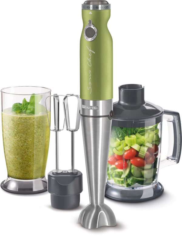 Miniatyrbild 1 av 24: Sencor SHB 5600GG mixer 0,8 l Stavmixer 1200 W Grön, Rostfritt stål
