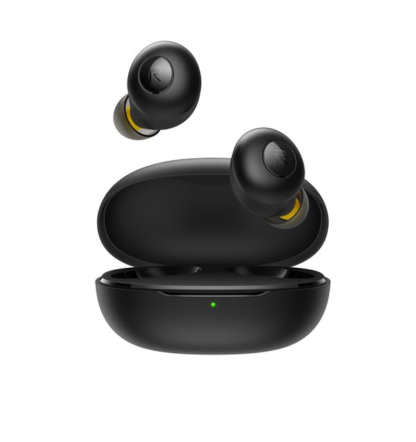 Miniatyrbillede 1 af 4: realme BUDS Q Black Hovedtelefoner Trådløs I ørerne Opkald/musik Bluetooth Sort