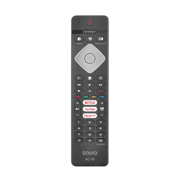 Miniatyrbild 1 av 4: Savio RC-16 fjärrkontroll IR trådlös TV, TV-tuner, Digitalbox för TV Tryckknappar