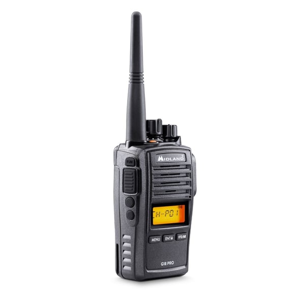 Midland G18 Pro radiopuhelin 99 kanavaa 446.00625 - 446.19375 MHz Musta