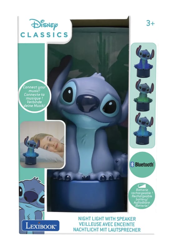 Miniatyrbild 3 av 4: Lexibook Stitch nightlight bluetooth speaker Bärbar monohögtalare Blå