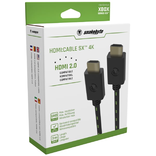 Miniatyrbild 3 av 4: Snakebyte SB916298 HDMI-kabel 3 m HDMI Typ A (standard) Svart, Grön