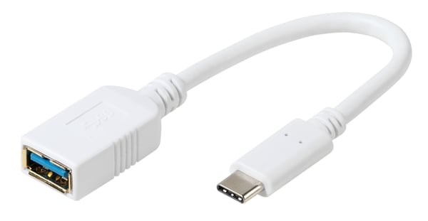 Miniatyrbillede 1 af 2: Vivanco DCAVVUSBC30A02W USB-kabel USB 3.2 Gen 1 (3.1 Gen 1) 0,1 m USB A USB C 5 Gbit/sek. Hvid