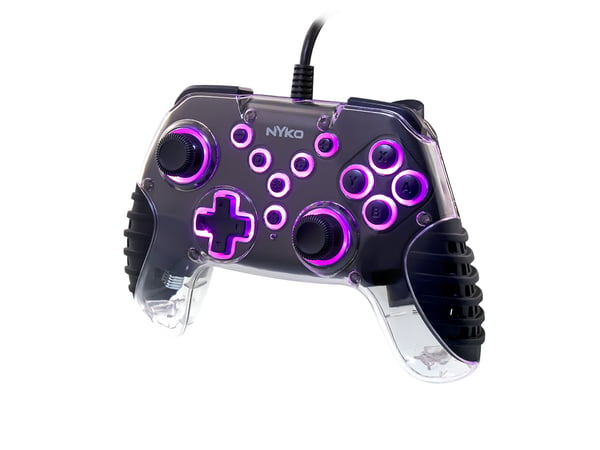 Miniatyrbillede 1 af 9: Nyko Air Glow Sort, Transparent USB Gamepad Nintendo Switch, Playstation 3, Tablet PC