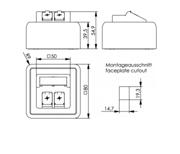Miniatyrbillede 2 af 2: Telegärtner H02000A0092 stikkontakt Hvid