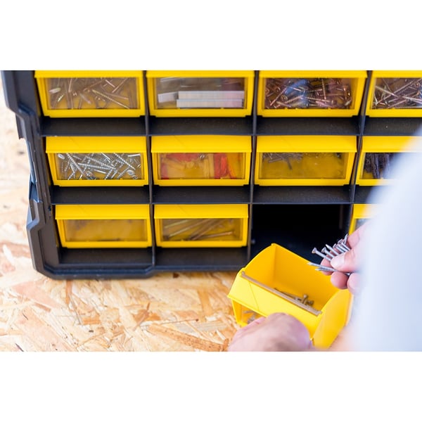 Stanley FMST81077-1 værktøjskasse og kasse Æske med små dele Plast, Polykarbonat (PC) Sort, Gul