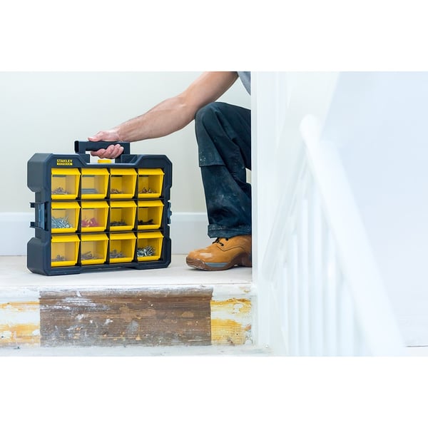 Miniatyrbillede 2 af 14: Stanley FMST81077-1 værktøjskasse og kasse Æske med små dele Plast, Polykarbonat (PC) Sort, Gul