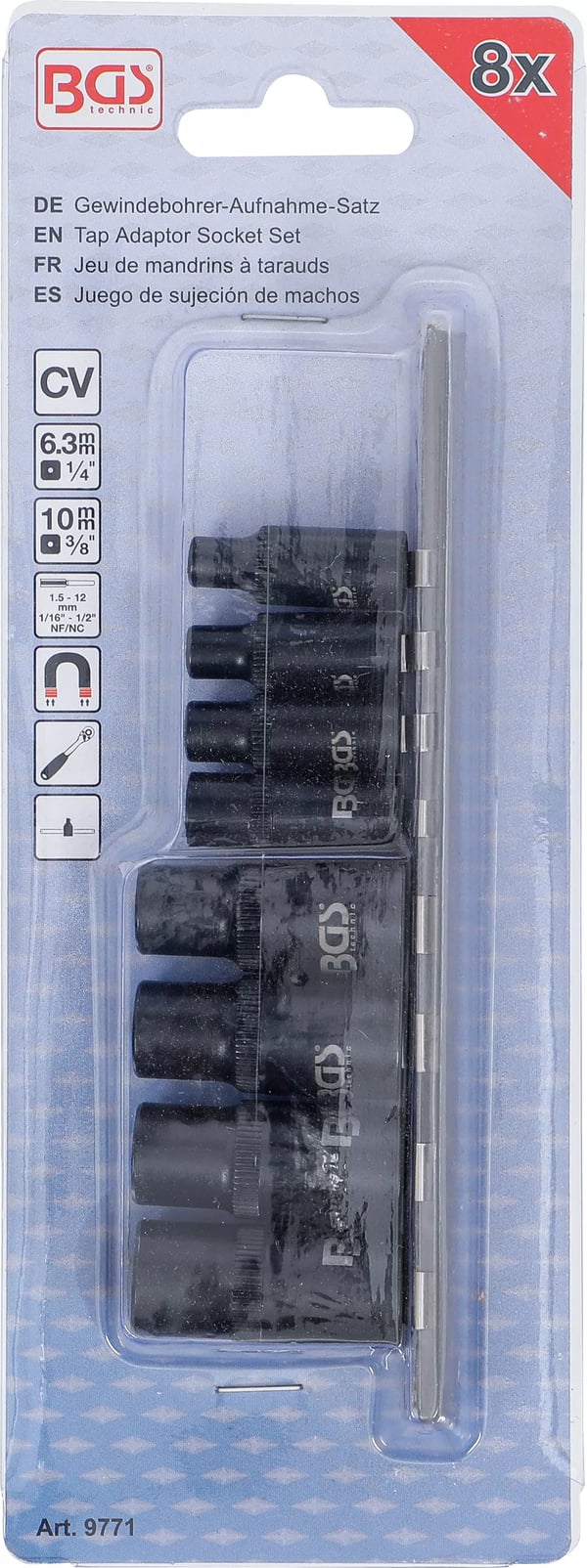 Miniatyrbild 5 av 5: BGS technic Tap Adaptor Socket Set
