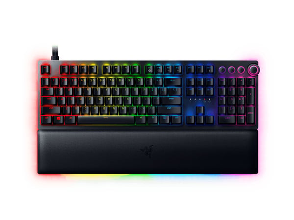 Miniatyrbillede 5 af 6: Razer Huntsman V2 tastatur Spil USB Fransk Sort