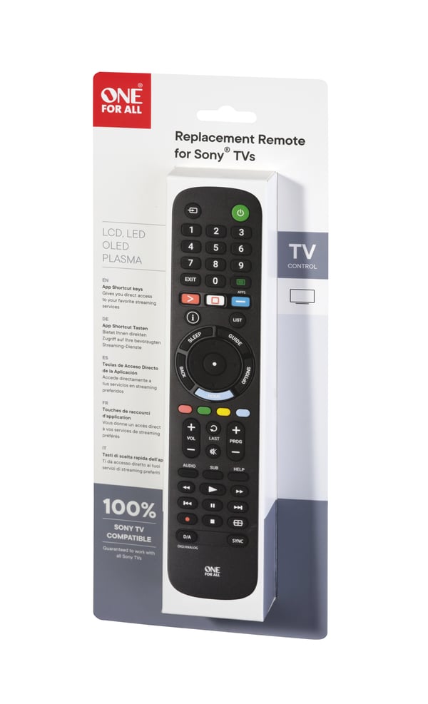 Pikkukuva 3 / 3: One For All TV Replacement Remotes Sony-television vaihtokaukosäädin